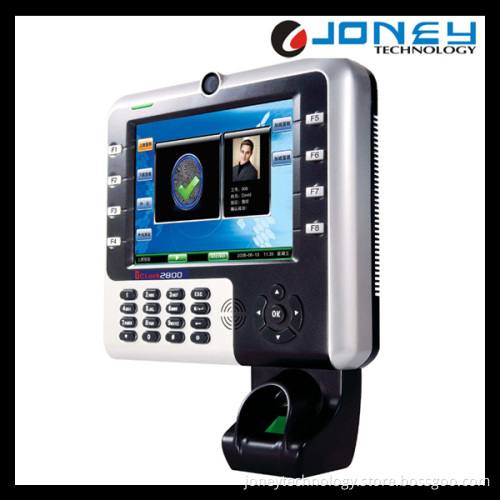 8 Inch Color TFT Big Screen with Gui Interface Fingerprint Access Control and Time Attendance Device with 300, 000 Pixels Camera